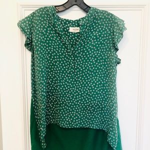 Anthropologie Porridge green ladybug print highlow
